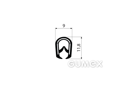 GUMMIPROFIL PIRELI U-FORM - DICHTUNG MIT ARMIERUNG - PVC